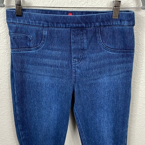 Spanx Jeanish Ankle Leggings Tummy Control Skinny Dark Wash Sz M - Picture 7 of 15